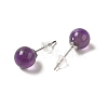 Natural Amethyst Stud Earrings X-G-B075-02P-04-2