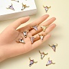 15Pcs 15 Styles Zinc Alloy Enamel Pendants ENAM-YW0003-82-3
