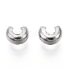 304 Stainless Steel Crimp Beads Covers STAS-S117-011B-2