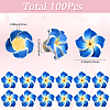 100Pcs Handmade Polymer Clay 3D Flower Plumeria Beads CLAY-SC0002-48A-2