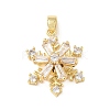 Brass Micro Pave Cubic Zirconia Rotating Pendants KK-M323-01A-G-1