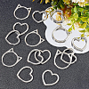 BENECREAT 24Pcs 2 Style Alloy Linking Rings FIND-BC0003-32-5