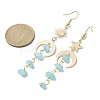 Moon & Sun & Star Brass Asymmetrical Earrings EJEW-JE05461-05-3