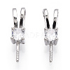Rhodium Plated 925 Sterling Silver Micro Pave Cubic Zirconia Peg Bails STER-T004-27P-3