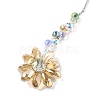 Glass Flower Hanging Suncatchers HJEW-C009-01D-3