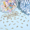 64Pcs 8 Styles Brass Pave Clear Cubic Zirconia Connector Charms KK-ME0004-10-4