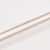 Brass Round Snake Chain Necklace Making MAK-T006-11A-RG-3