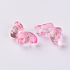 Transparent Spray Painted Glass Beads GLAA-S190-018A-01-3