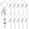 10Pcs Alloy Bar Beadable Keychain for Jewelry Making DIY Crafts KEYC-YW0001-29P-1