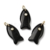 Natural Obsidian Pendants G-A297-01G-09-1