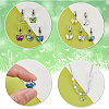 30Pcs 5 Color Faceted Glass Pendants PALLOY-AB00033-5