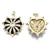 Brass Micro Pave Cubic Zirconia Pendants X-ZIRC-N039-055A-NF-2