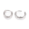 Tarnish Resistant 304 Stainless Steel Huggie Hoop Earrings EJEW-G272-02-8mm-P-3