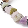 Natural & Synthetic Mixed Gemstone Chips Beaded Bracelet BJEW-JB09686-07-2