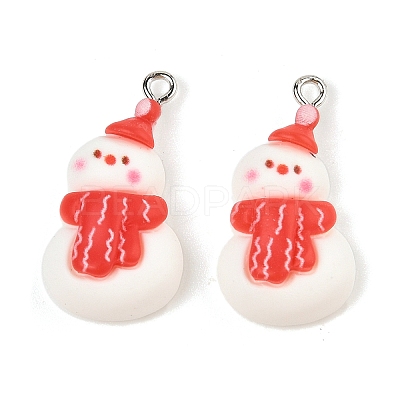 Christmas Theme Opaque Resin Pendants RESI-S08-05H-1