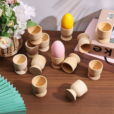 Wooden Easter Egg Holders AJEW-WH0348-631-1