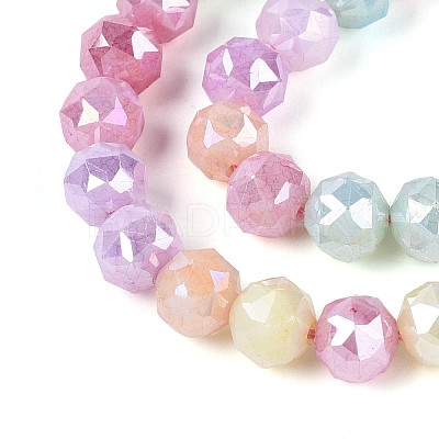 Anti-Tarnish Electroplate Glass Beads Strands GLAA-N064-8mm-01-1