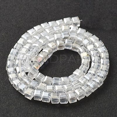 Electroplate Glass Beads Strands EGLA-R030-4x4mm-20-1