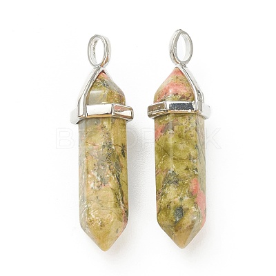 Natural & Synthetic Gemstone Pointed Pendants G-M378-01P-A-1
