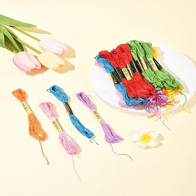 7 Sets 7 Colors Cotton Crochet Threads OCOR-FS0001-02B-1