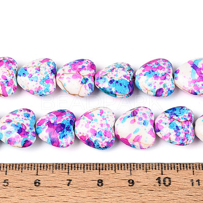 Spray Painted Synthetic Turquoise Beads Strands G-N352-28A-02-1