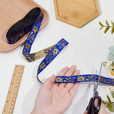 Ethnic Style Polyester Jacquard Ribbon OCOR-WH0078-478A-03-1