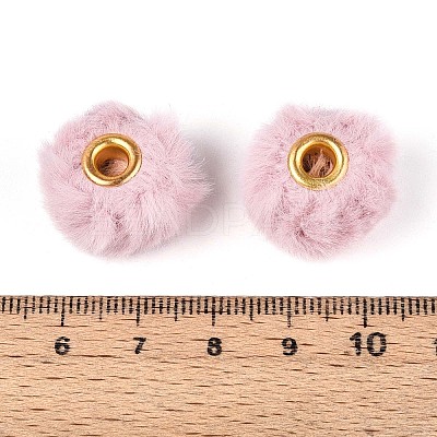 Imitation Rabbit Hair European Beads FIND-WH0126-574U-1