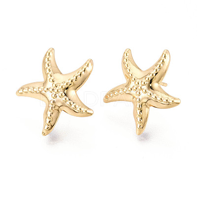 Brass Stud Earring Findings KK-N263-132B-G-1