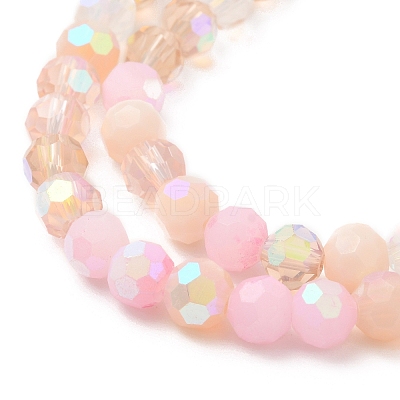 Electroplate Glass Beads Strands X1-EGLA-P048-A06-1