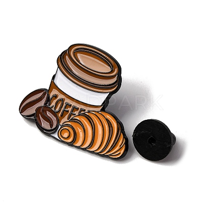 Coffee Themed Enamel Pin JEWB-P050-01C-EB-1