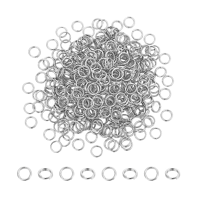 400Pcs 304 Stainless Steel Split Rings FIND-UN0016-08-1