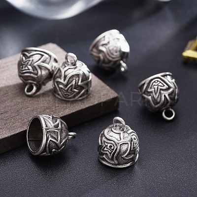 Tibetan Style Alloy Cord Ends TIBEP-19878-TAS-NR-1
