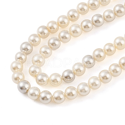 Electroplated Natural Freshwater Shell Beads Strands BSHE-G036-22-1