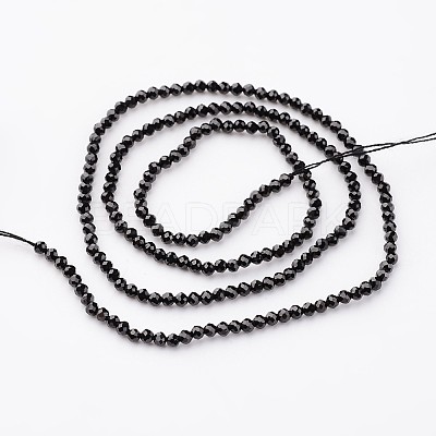 Natural Black Spinel Beads Strands X-G-K127-05F-2mm-1