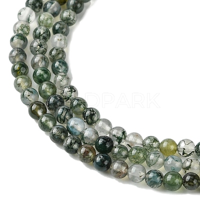 Natural Moss Agate Beads Strands G-K365-C06-01-1