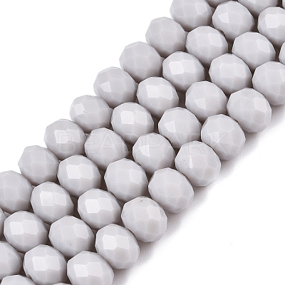 Opaque Solid Color Imitation Jade Glass Beads Strands EGLA-A044-P8mm-D19-1