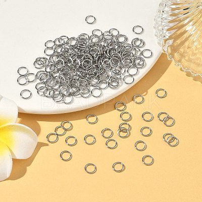 Tarnish Resistant 304 Stainless Steel Open Jump Rings STAS-Q186-02-6x0.8mm-1