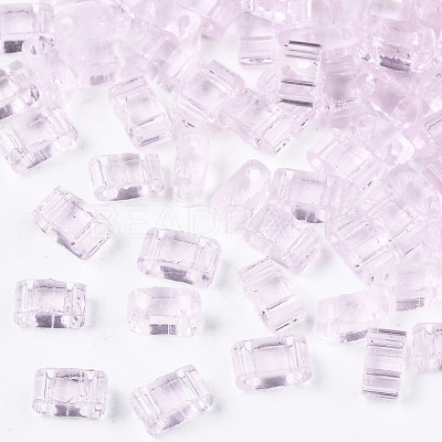 2-Hole Transparent Glass Seed Beads SEED-N004-002-C01-1