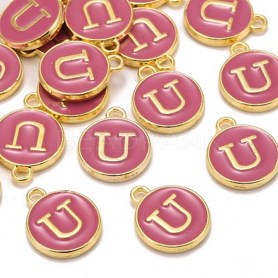 Golden Plated Alloy Enamel Charms ENAM-S118-08U-1