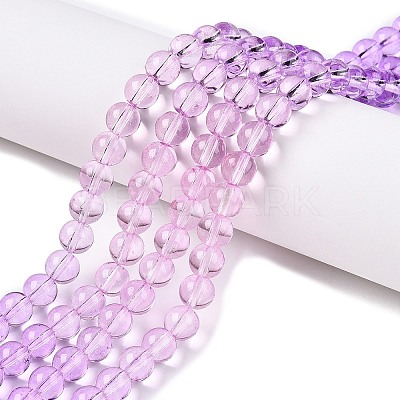 Baking Paint Transparent Glass Beads DGLA-M001-8mm-01-1