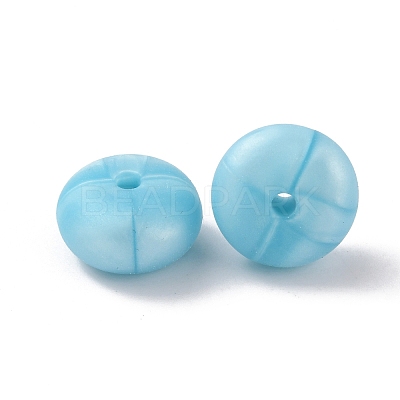 Rondelle Food Grade Eco-Friendly Silicone Beads SIL-TAC0010-04I-1