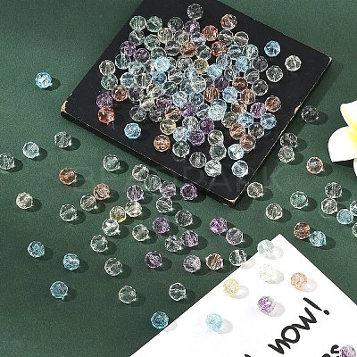 Crackle Transparent Glass Beads Strands GLAA-YW0005-73A-1