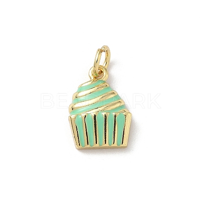 Brass Enamel Pendants KK-B155-05G-01-1