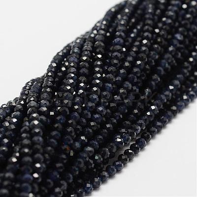 Natural Sapphire Bead Strands G-P270-2mm-23-1