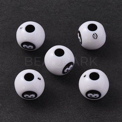 Opaque Acrylic Beads OACR-P007-69-1