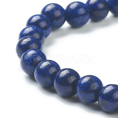 Natural Lapis Lazuli Beaded Stretch Bracelets BJEW-D446-B-41-1