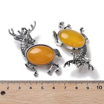 Alloy Elk Brooches JEWB-A021-02AS-06-1