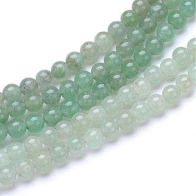Natural Green Aventurine Bead Strands G-R412-15-10mm-1