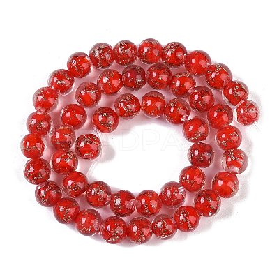 Handmade Gold Sand Lampwork Beads LAMP-Z009-01B-1