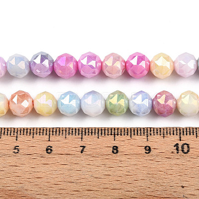 Electroplate Glass Beads Strands X-GLAA-N010-8mm-05-1